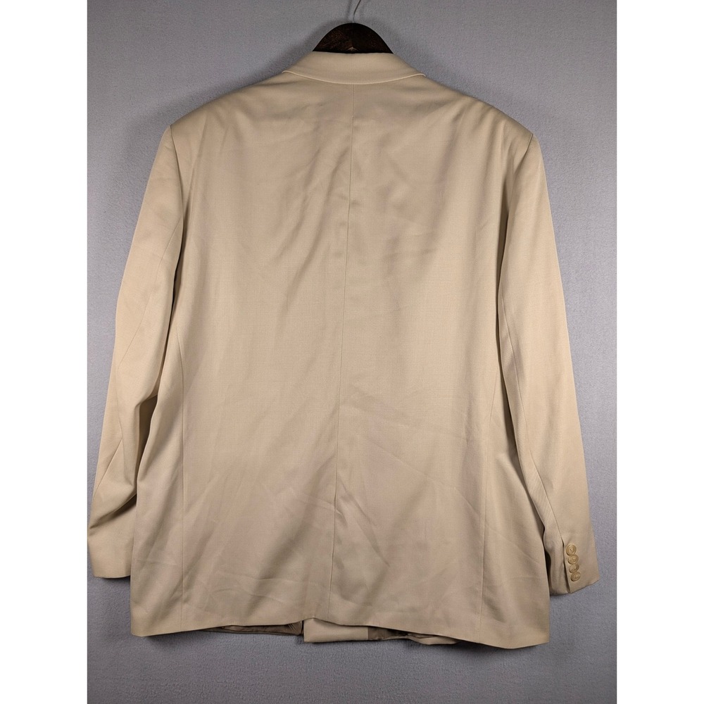 Franco Tassi for Surreys Mens 46R Tan Wool Double Breasted Blazer Made in Canada - Picture 3 of 8